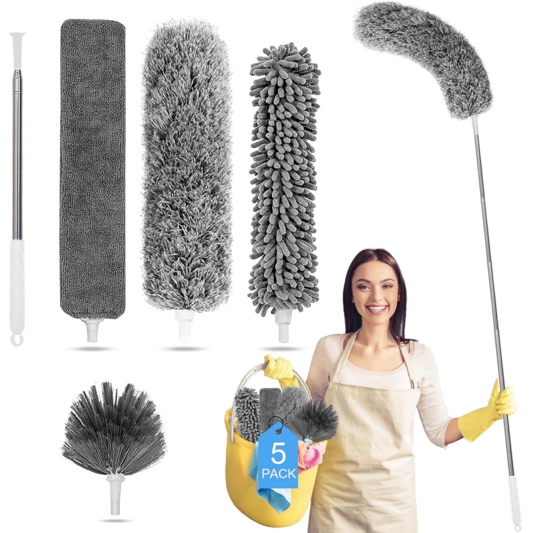 Tiumso 5-in-1 microfiber duster kit